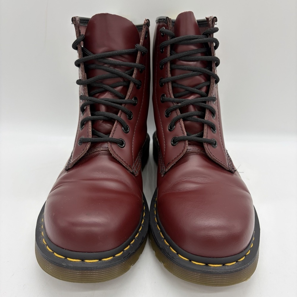 Dr. Martens Womens 9 Mens 8 Boots 1460 8-Eye Cherry Red Smooth Leather Lace Read - Picture 3 of 15